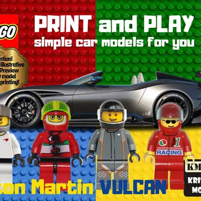 Xe LEGO Aston Martin Vulcan - Mô hình siêu xe in 3D