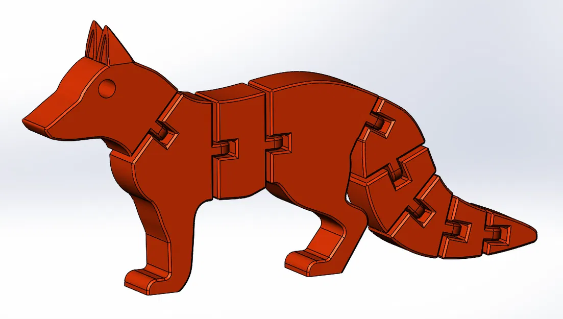 Mô Hình Cáo Linh Hoạt 3D Độc Đáo - Quà Tặng Sáng Tạo - Image 1