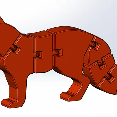 Mô Hình Cáo Linh Hoạt 3D Độc Đáo - Quà Tặng Sáng Tạo