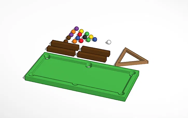 Bàn Bi-a Mini 3D - Mô Hình Độc Đáo - Image 1