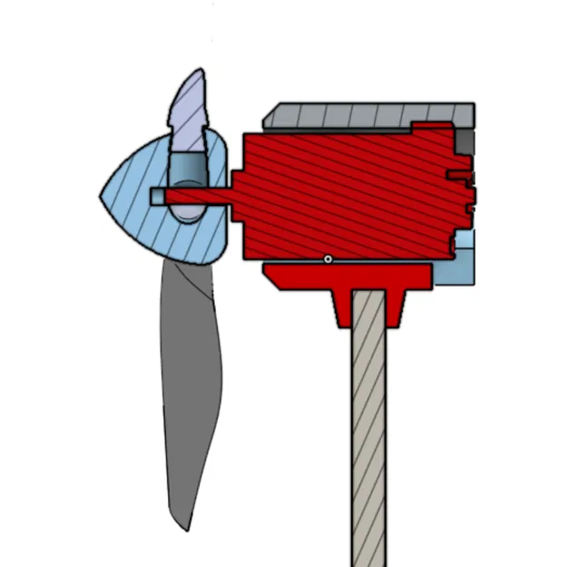 Tua-bin gió mini dùng động cơ DC 3V - Image 3