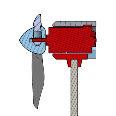 Tua-bin gió mini dùng động cơ DC 3V