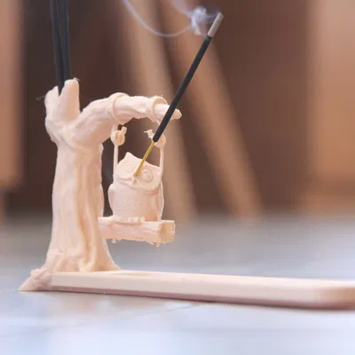 Giá Cắm Nhang 3D Hình Cây Cổ Thụ Và Cú Mèo Độc Đáo