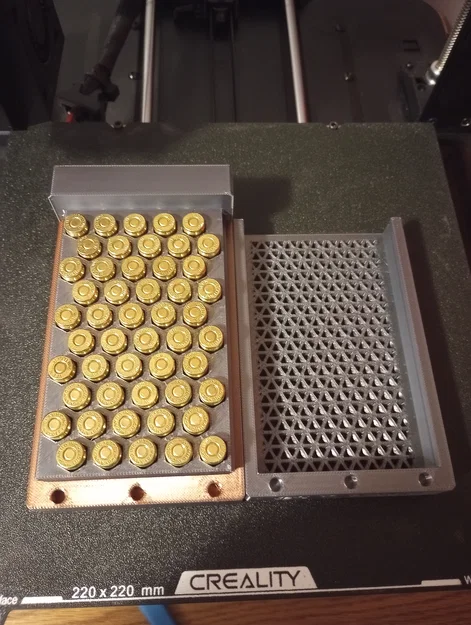 Hộp đựng vỏ đạn 9mm (9mm bullet case) nắp trượt gắn nam châm - Image 2