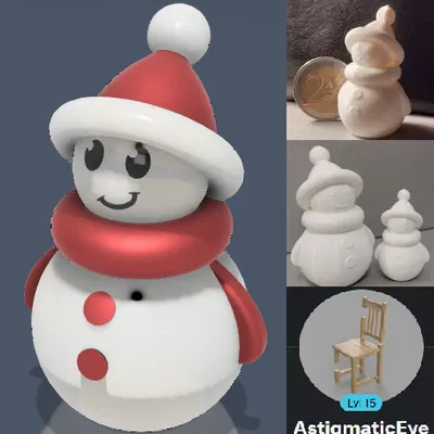 Người Tuyết Nhỏ Xinh - Mô Hình In 3D Dễ Thương