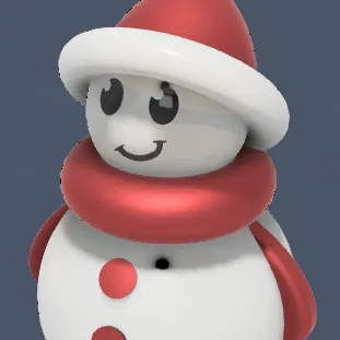 Người Tuyết Nhỏ Xinh - Mô Hình In 3D Dễ Thương