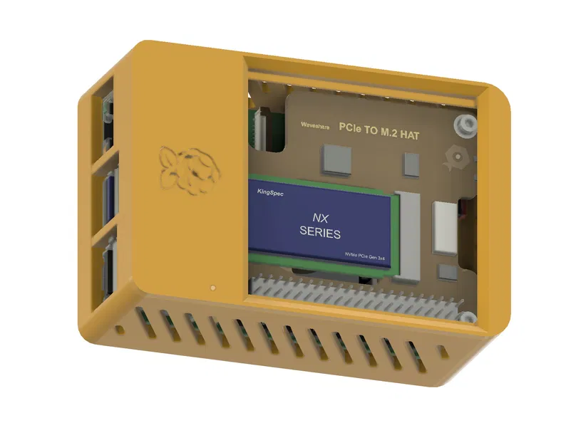 Case Raspberry Pi 5 PCIe NVMe cho Waveshare M.2 HAT+ (Update 21Nov24) - Image 6