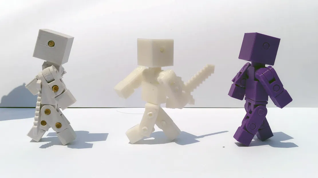 Mô hình Mini Minecraft Style Action Figure (Steve siêu nhiều khớp) - Image 2