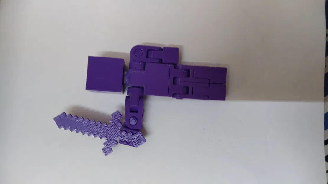 Mô hình Mini Minecraft Style Action Figure (Steve siêu nhiều khớp) - Image 5