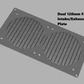 Tấm gắn quạt đôi 120mm Intake/Exhaust cho tủ network - Thumbnail 1