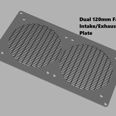 Tấm gắn quạt đôi 120mm Intake/Exhaust cho tủ network
