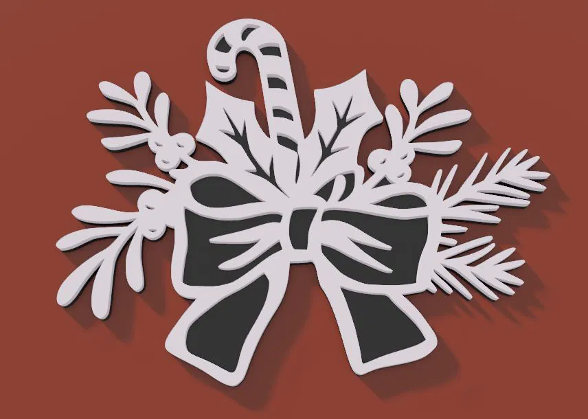 Nơ Giáng Sinh 3D - Trang trí Noel độc đáo - Image 1