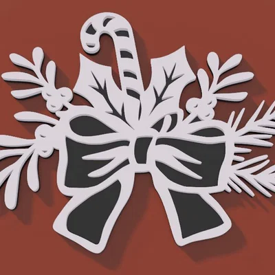 Nơ Giáng Sinh 3D - Trang trí Noel độc đáo