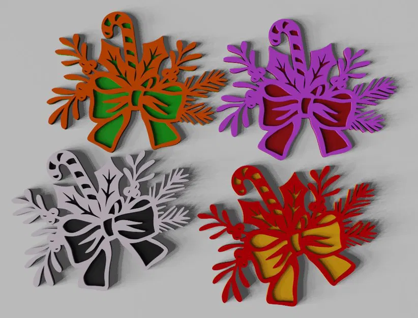 Nơ Giáng Sinh 3D - Trang trí Noel độc đáo - Image 2