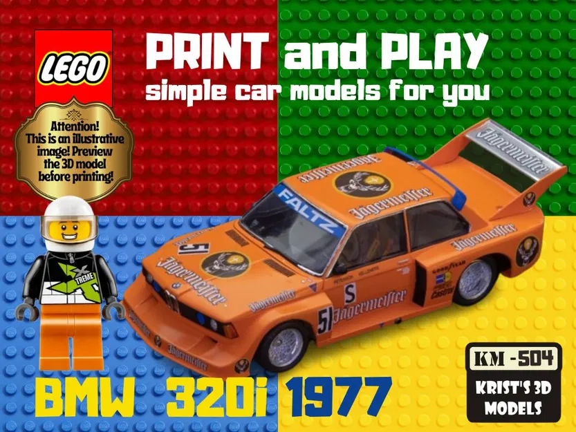 Mô Hình LEGO BMW 320i Cabrio 1977 "Jägermeister" - In 3D - Image 1