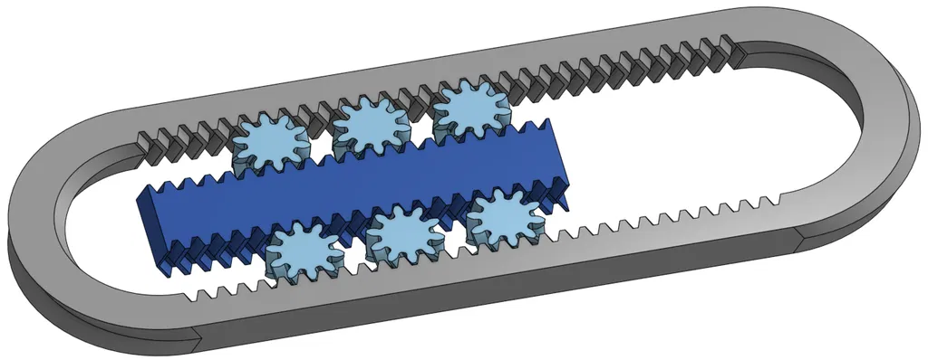 Ray dẫn hướng tuyến tính bánh răng Herringbone dạng rack & pinion - Image 1