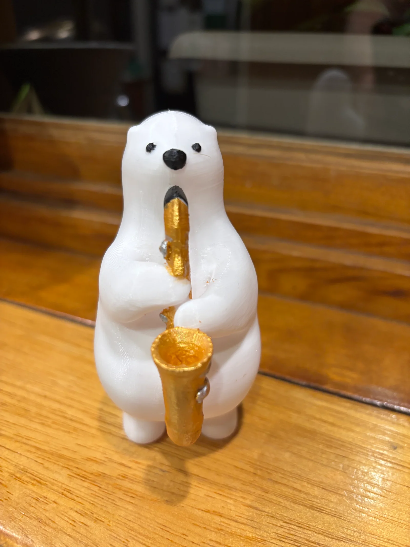 Mô Hình 3D Gấu Trúc Chơi Saxophone Độc Đáo 1