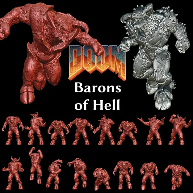 Mô Hình 3D Doom - Baron of Hell (16 Tư Thế) - Image 1