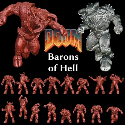 Mô Hình 3D Doom - Baron of Hell (16 Tư Thế)