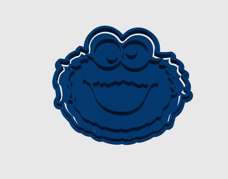 Khuôn Cắt Bánh Cookie Monster 3D - Image 1
