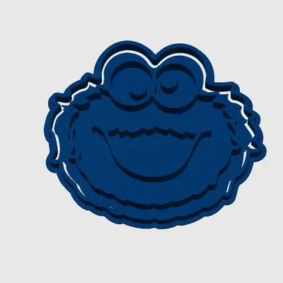 Khuôn Cắt Bánh Cookie Monster 3D