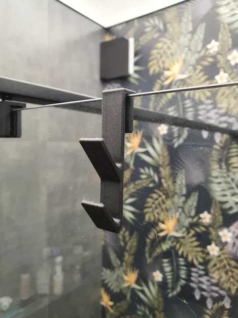 Móc treo khăn/quần áo cho kính phòng tắm (kính 4–10 mm) - Image 1