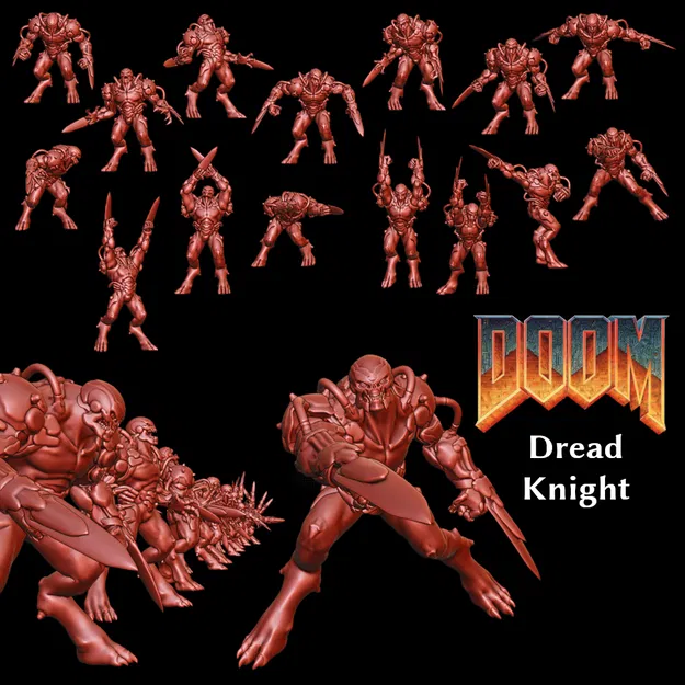 Mô Hình 3D Doom Dread Knight - 15 Tư Thế Độc Đáo - Image 1