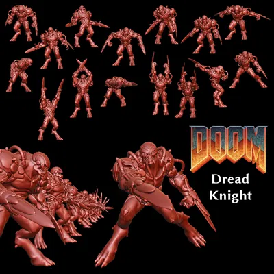 Mô Hình 3D Doom Dread Knight - 15 Tư Thế Độc Đáo