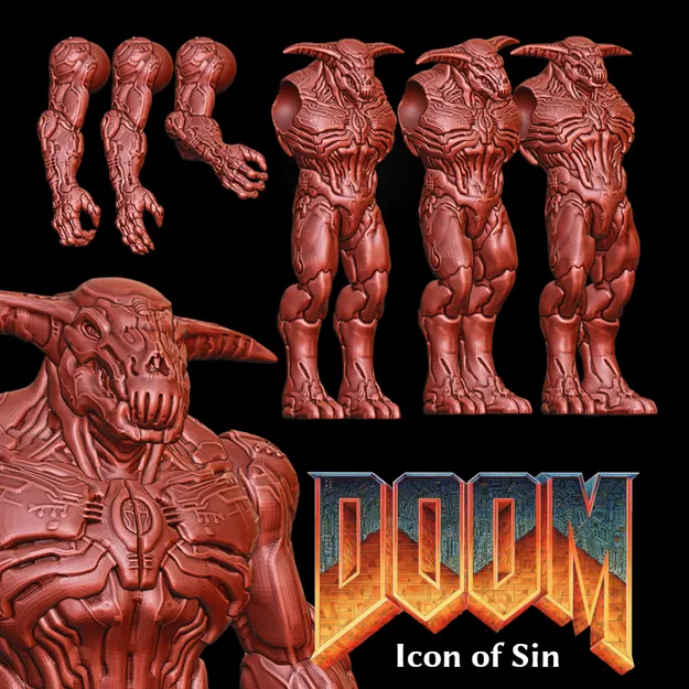 Mô Hình Doom Icon of Sin 3D - Bộ Kit Rời - Image 1