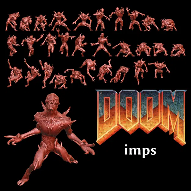 Mô Hình 3D Imp Quỷ Dữ Doom Eternal - 30 Tư Thế Độc Đáo - Image 1