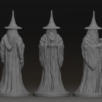 Tượng Phù Thủy Gandalf - Mô Hình In 3D Huyền Bí