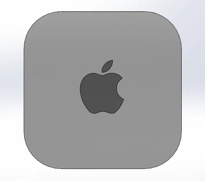 Mô Hình Máy Tính Mac Mini 3D - Biểu Tượng Apple - Image 1