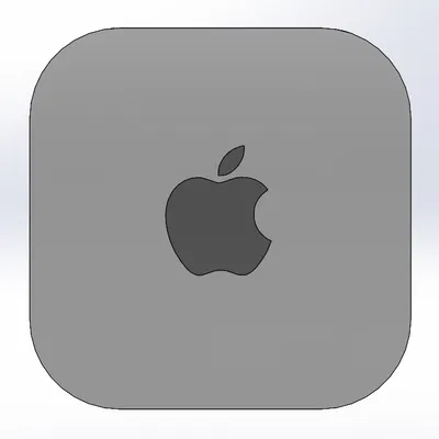 Mô Hình Máy Tính Mac Mini 3D - Biểu Tượng Apple