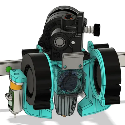 Cobra Toolhead - Gá Direct Drive Linear Rails cho Orbiter 2.0 & Rapido HF