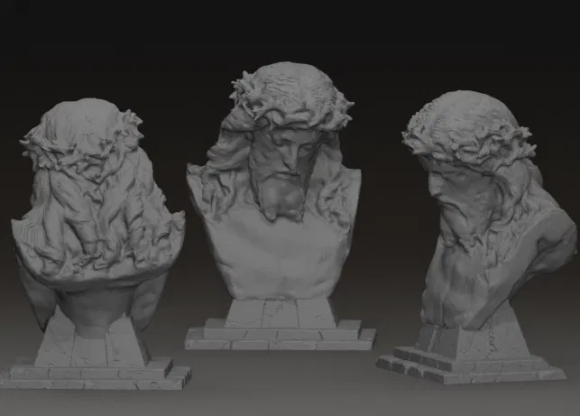 Tượng Bán Thân Chúa Jesus - Mô Hình 3D Tinh Xảo - Image 1