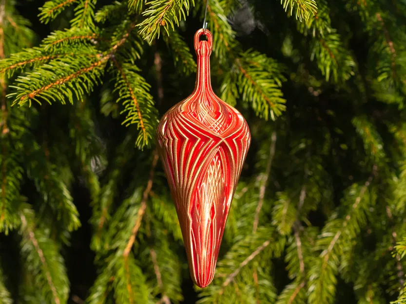 Ornament Giọt Nước Kính Vạn Hoa Lớn (Grand Kaleidoscope Teardrop Ornament) - Image 2