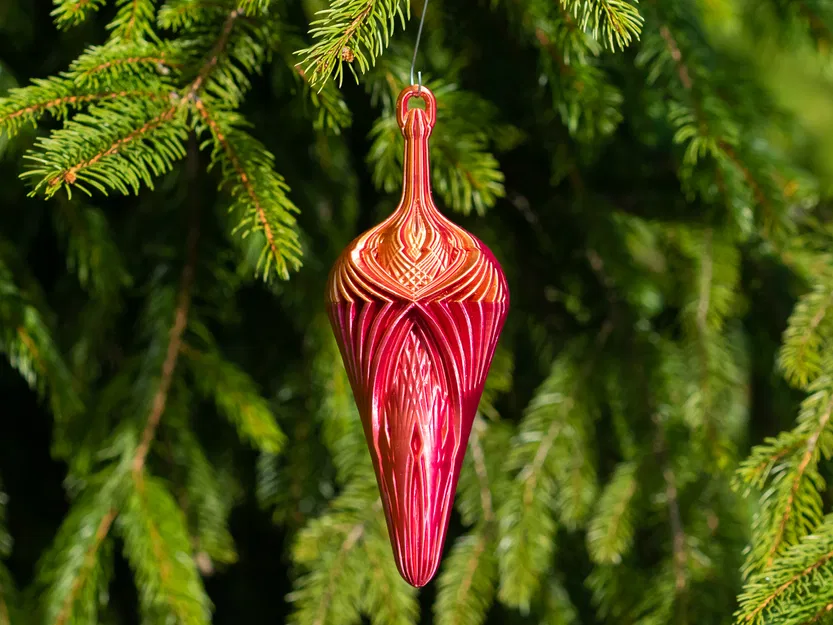 Ornament Giọt Nước Kính Vạn Hoa Lớn (Grand Kaleidoscope Teardrop Ornament) - Image 4