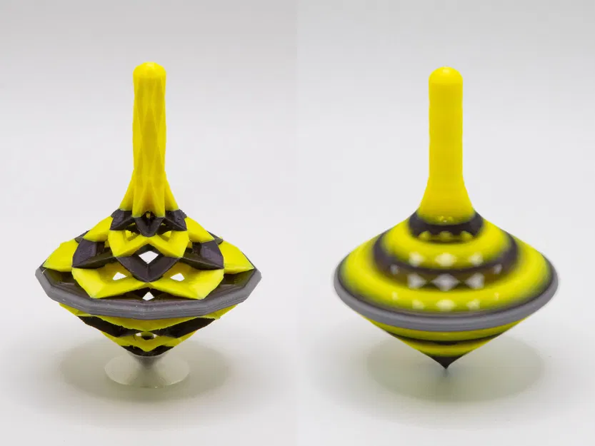 Con Quay Đồ Chơi Low Poly (Low Poly Toy Top) - Image 1