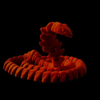 Mô Hình Rắn Hổ Mang 3D Mini Có Khớp Nối Siêu Ngầu