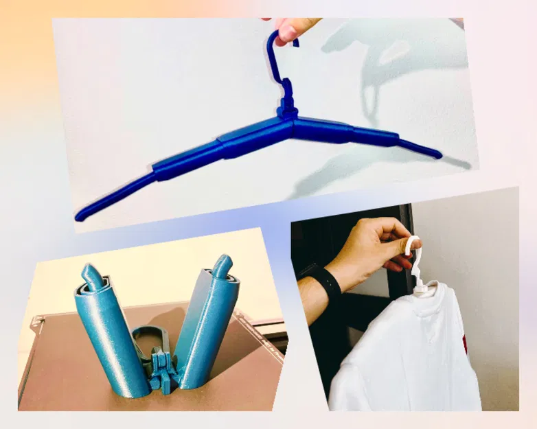 Bản cập nhật - Móc treo bỏ túi gấp gọn, print-in-place, mẹo du lịch, không cần support - Image 1