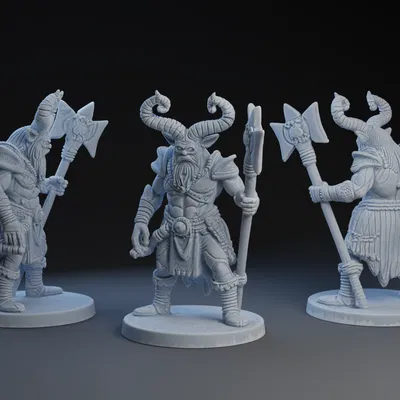 Mô Hình Kieran Chiến Binh Sừng Dê Tay Rìu