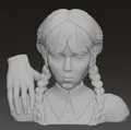 Tượng Đầu Wednesday Addams Phiên Bản MMU3 - Mô Hình 3D Độc Đáo - Thumbnail 1