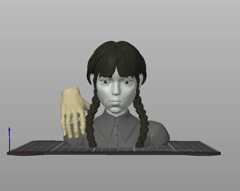 Tượng Đầu Wednesday Addams Phiên Bản MMU3 - Mô Hình 3D Độc Đáo - Image 2