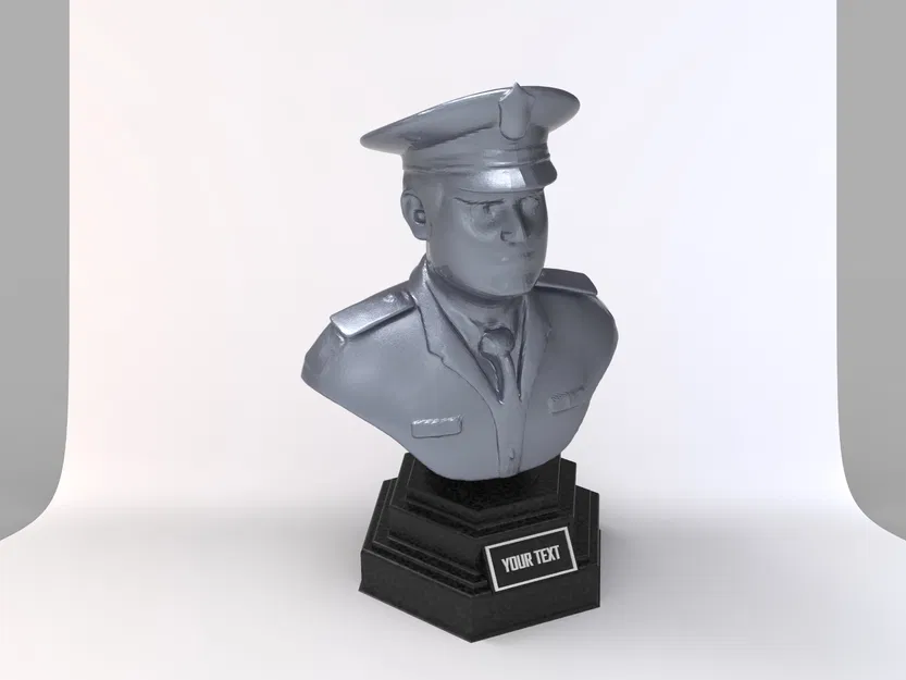 Tượng Bust Cảnh Sát Kèm Chữ Tùy Chỉnh - Image 1