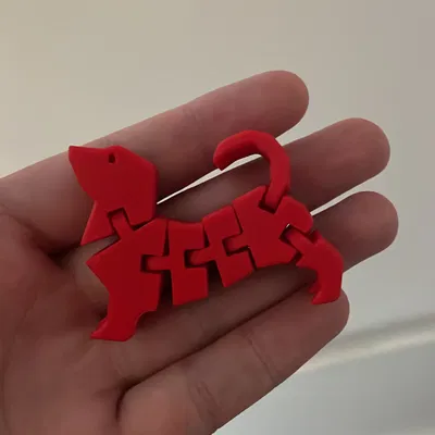 Chó Đồ Chơi Khớp Nối 3D - Mô Hình In 3D Linh Hoạt