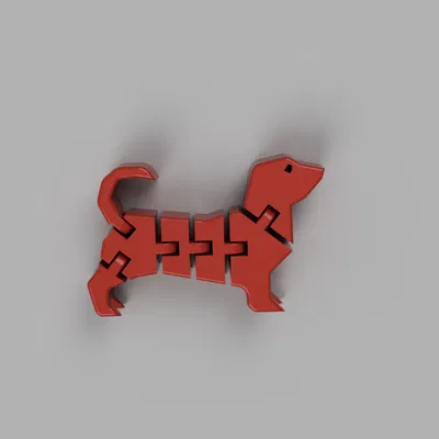 Chó Đồ Chơi Khớp Nối 3D - Mô Hình In 3D Linh Hoạt