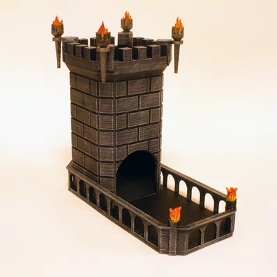 Tháp lăn xúc xắc kèm khay hoán đổi (Dice Tower w/swappable trays)