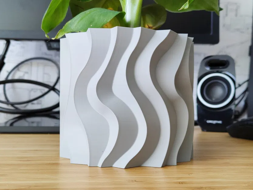 Chậu & Planter Distortion 2 cho cây trong nhà - Vase mode - Image 1