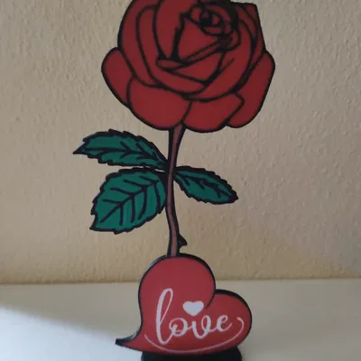 Flowers Rose – Bông hồng có chữ LOVE