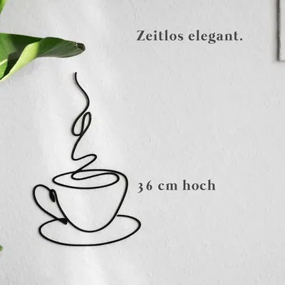 Tranh Tường 3D Tách Cà Phê - Trang Trí Độc Đáo